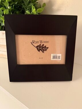 Rare Woods Metro Black Wood Picture Frame 4x6 NIB Modern Photo Frame